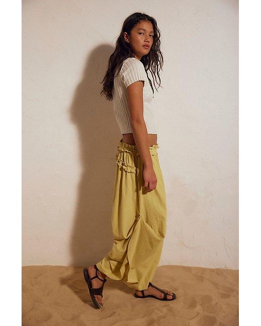 free-est Natural Elara Cotton Pants By