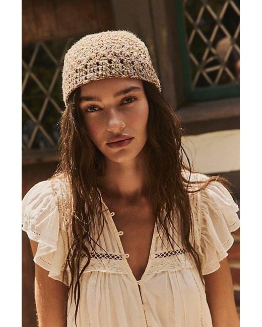 Free People Natural Peggy Knitted Skull Cap