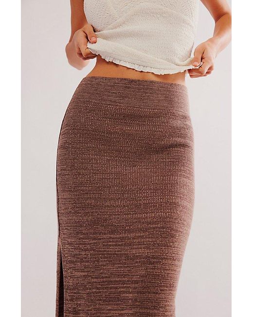 Free People Natural Golden Hour Midi Skirt