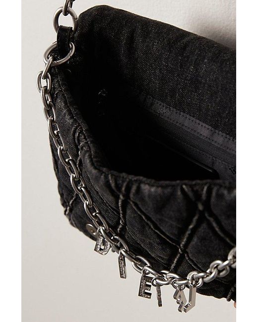 DIESEL Black Charm Shoulder Bag