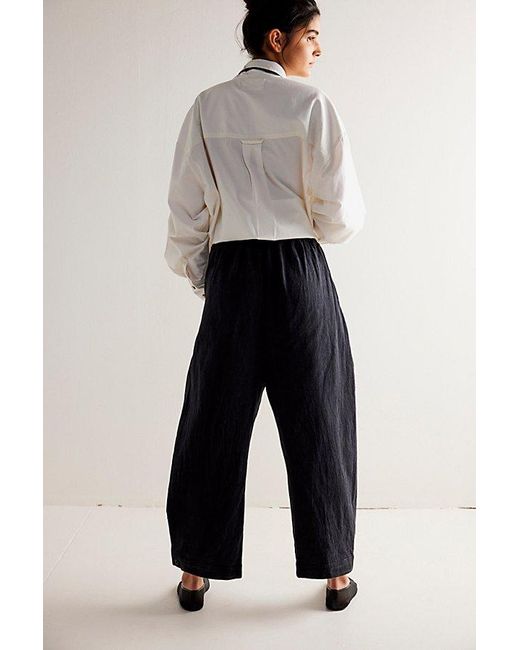 Free People Blue Cool Harbor Wide-leg Trousers