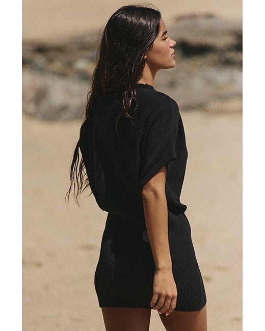 free-est Natural Amara Mini Sweater Dress By