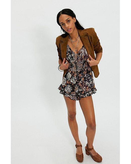 Free People Black Free As A Bird Romper