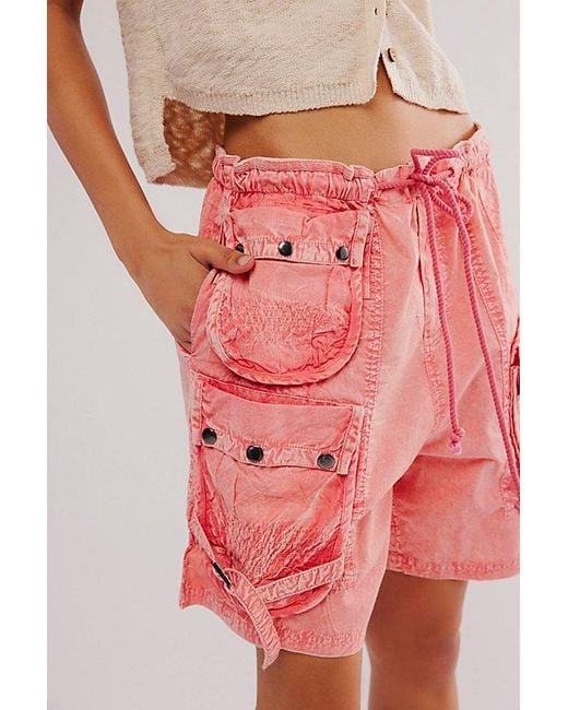 Free People Red Moon Bay Parachute Shorts