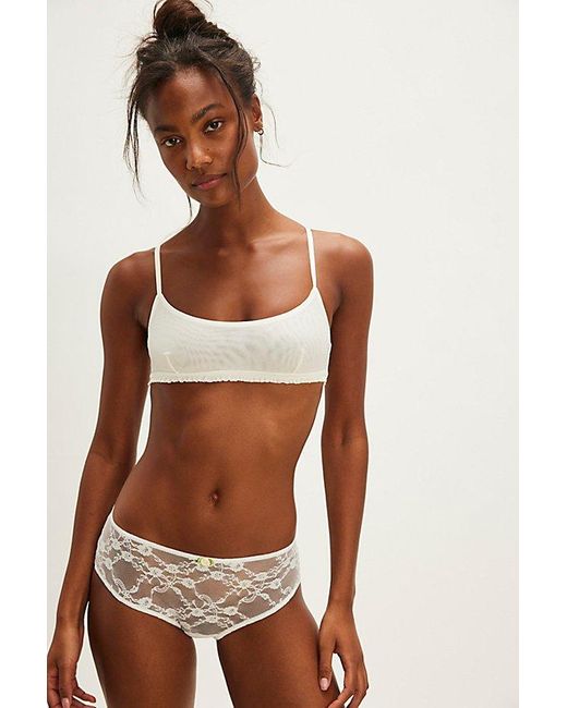 Only Hearts Brown Lucia Lace Ruched Hipster Undie By