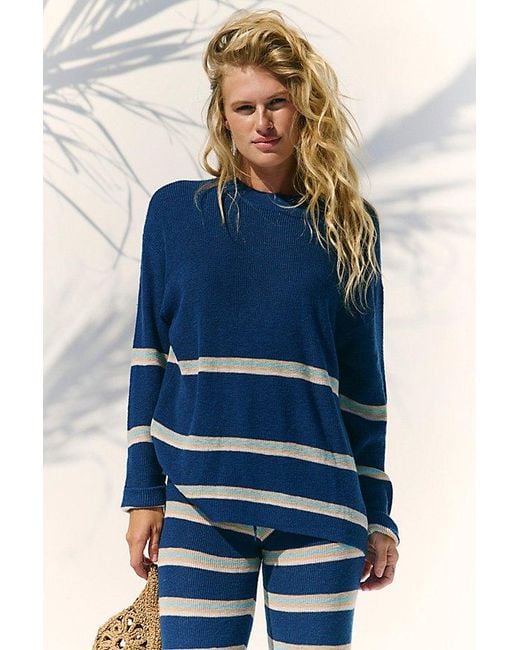 free-est Blue Mariner Sweater Co-Ord By