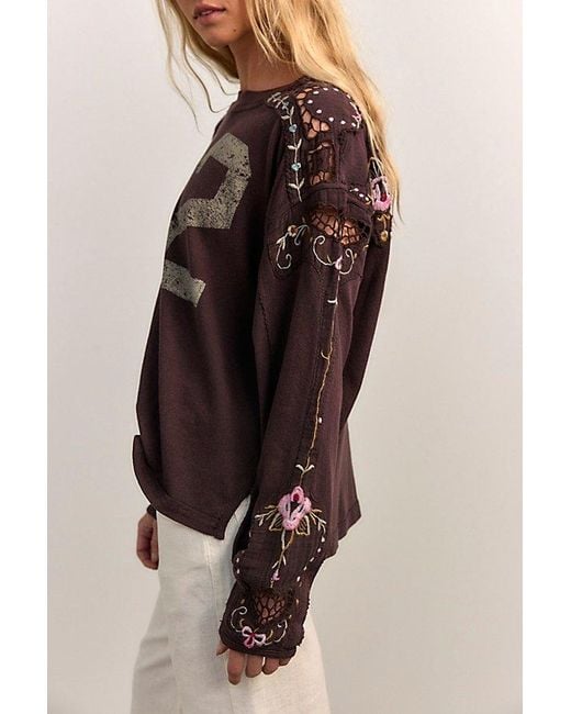 Free People Brown We The Free Lilith Tee