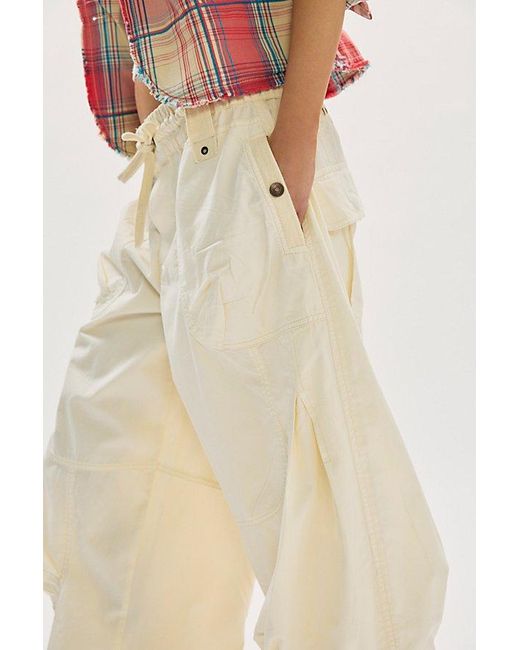 Free People White We The Free Onset Pull-On Cargo Pants