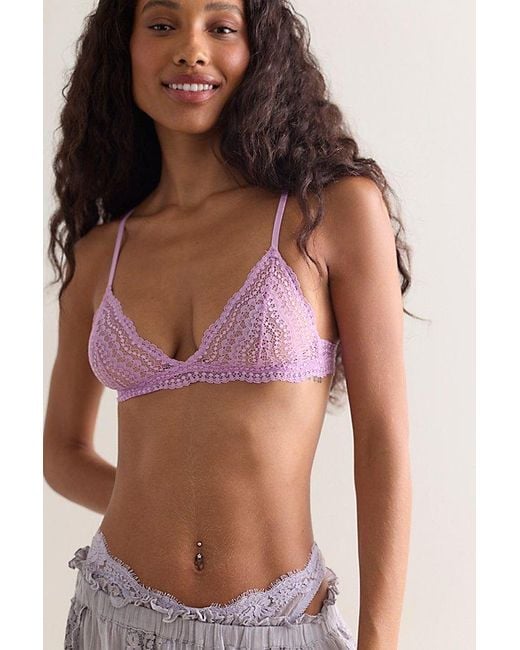 Intimately By Free People Brown This Or That Lace Plunge Triangle Bralette By