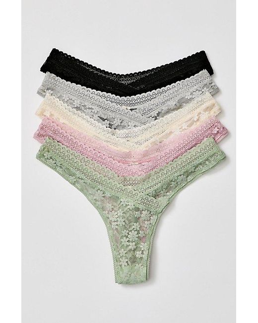 Intimately Daisy Lace Highcut Thong 5pack Undies Lyst UK