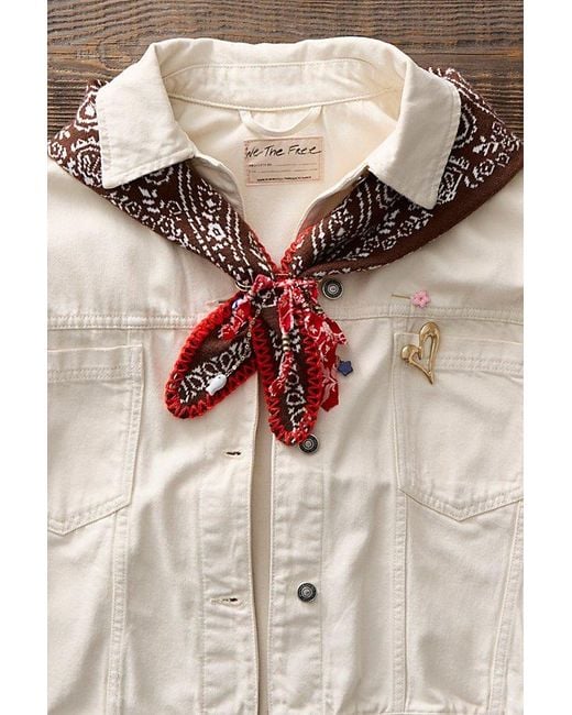 Free People Brown Carmen Knitted Triangle Bandana