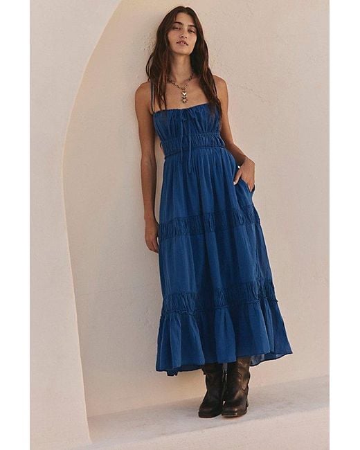 free-est Blue Taking Sides Maxi Dress By