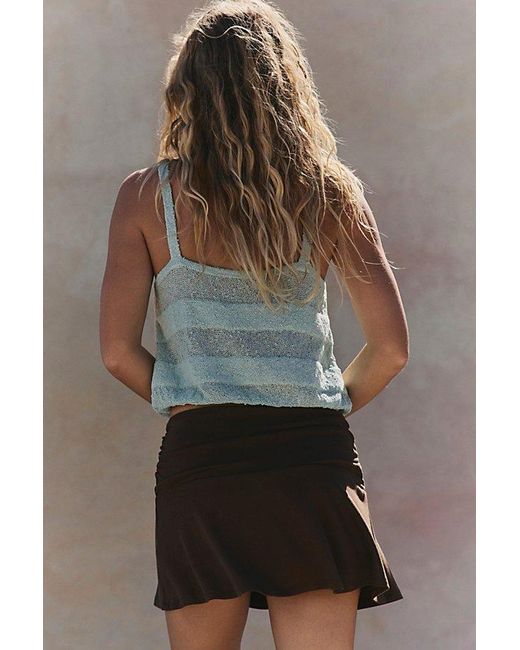 free-est Gray By The Beach Sweater Tank Top By