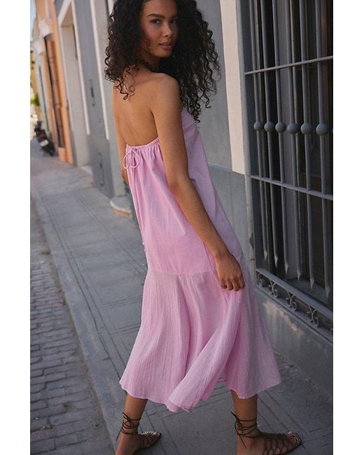 free-est Gray Sabeen Tube Midi Dress By