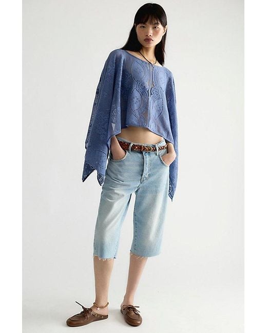 Free People Blue Elsa Poncho