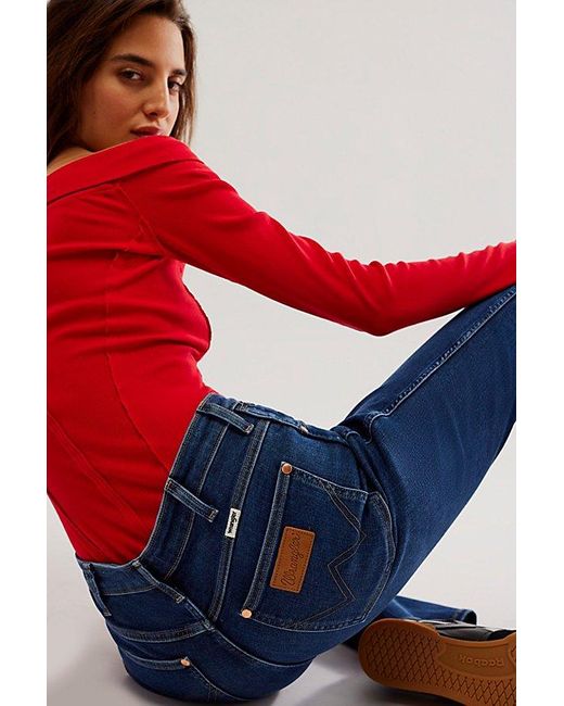 Wrangler Red Westward 626 High-rise Bootcut Jeans At Free People In Hot In Here, Size: 26