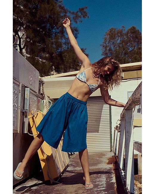 free-est Blue Lucca Culotte Shorts By
