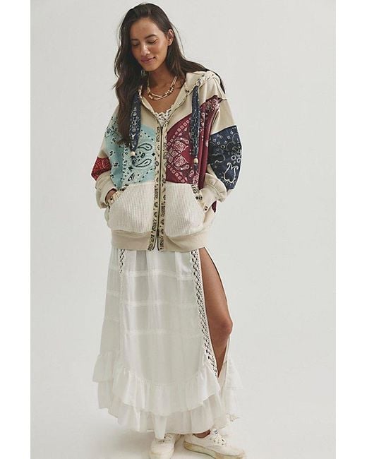 Free People Multicolor Patchwork Club Hoodie