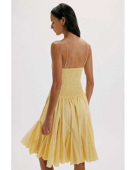 free people yellow beaded dress FREE PEOPLE sheer embellished beaded slip dress Size S small ladies   Afashionistastore