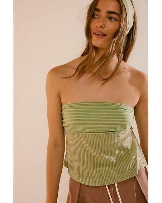 Free People Green You're A Doll Top