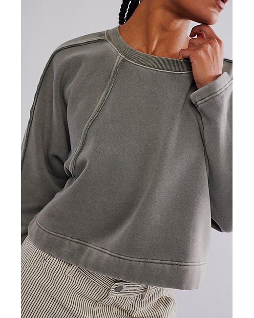 Free People Gray Francis Pullover