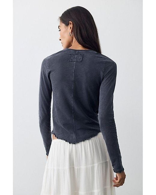 Free People Blue Be My Baby Rework Top