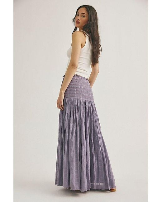 Free People Purple Raven Solid Convertible Maxi Skirt