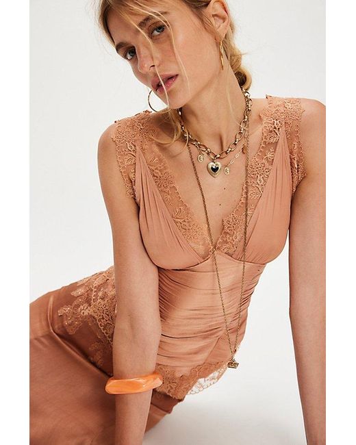 Free People Natural Elena Lace Tank Top