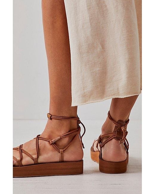 Teva Brown Midform Infinity Sandals At Free People In Lion, Size: Us 8