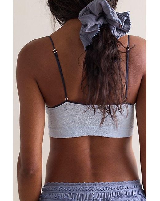 Intimately By Free People White Sweet Point Seamless Longline Bralette By