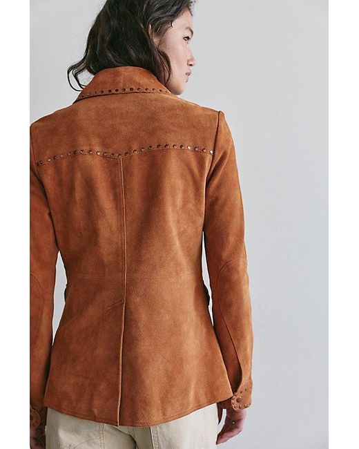 Free People Brown Carmen Suede Jacket