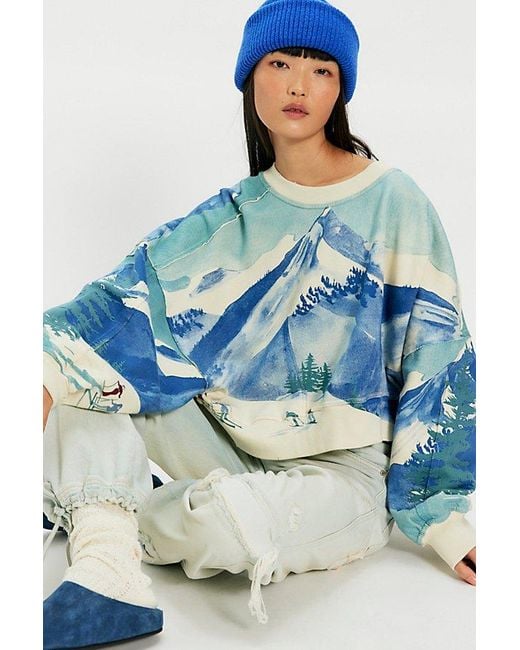 Free People Blue Gaia Sweatshirt