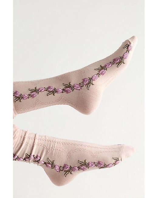 Free People Natural Wildflower Trouser Socks