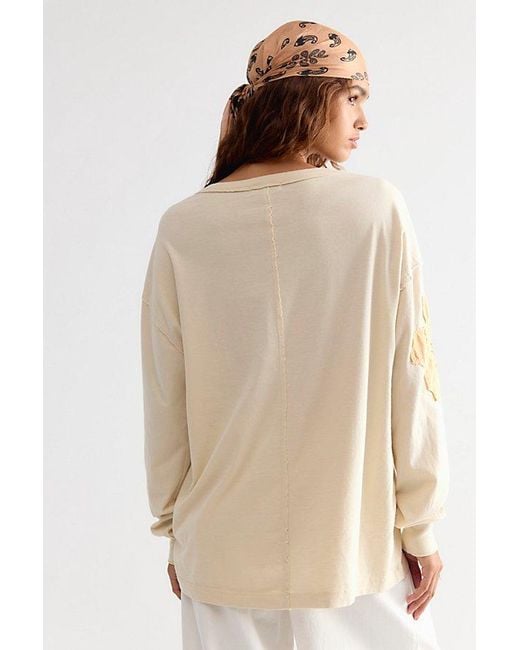 Ragabond Natural Hibiscus Moon Long Sleeve Tee