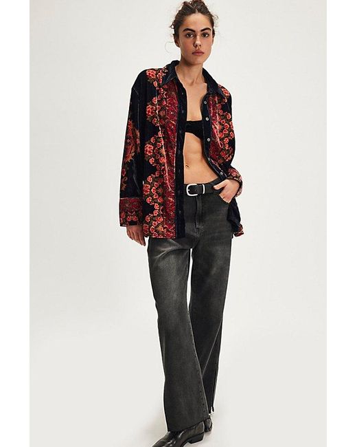Free People Multicolor We The Free One Night Velvet Top
