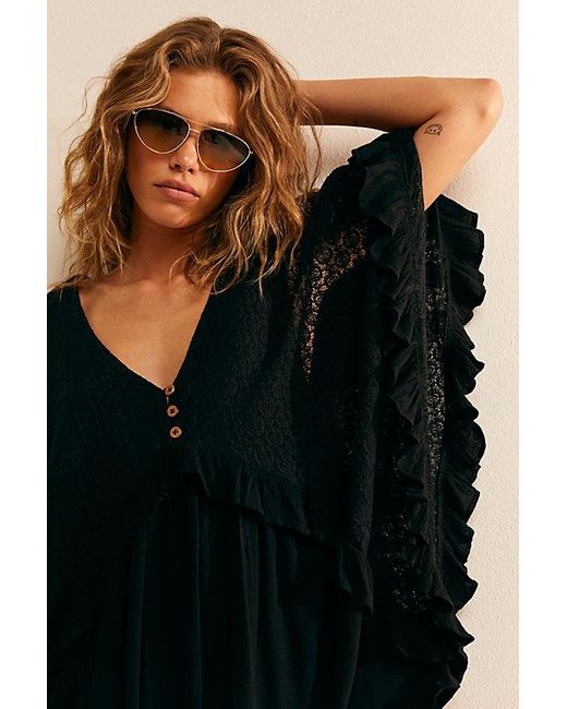 Free People Black As You Are Romper