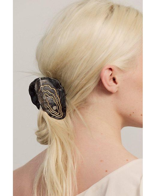 Solar Eclipse Black Hand-Painted Claw Clip