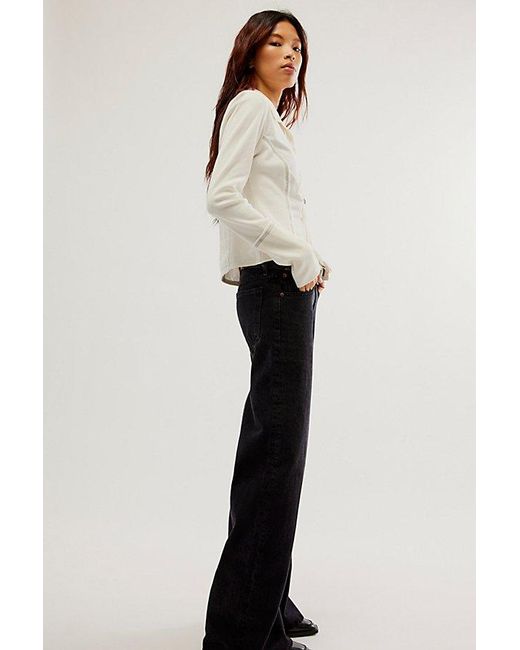Agolde Natural Clara Low-Rise Baggy Flare Jeans