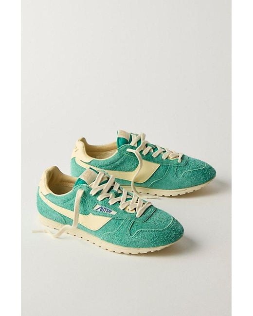 Autry Green Windspin Low Suede Sneakers