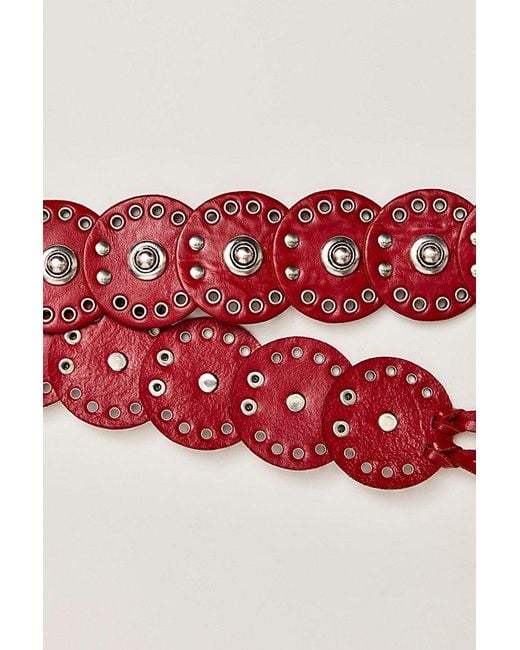 Free People Red Follow Your Arrow Wrap Belt