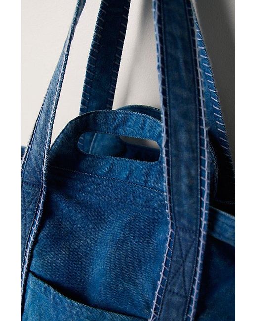 Free People Blue Cordes Canvas Tote