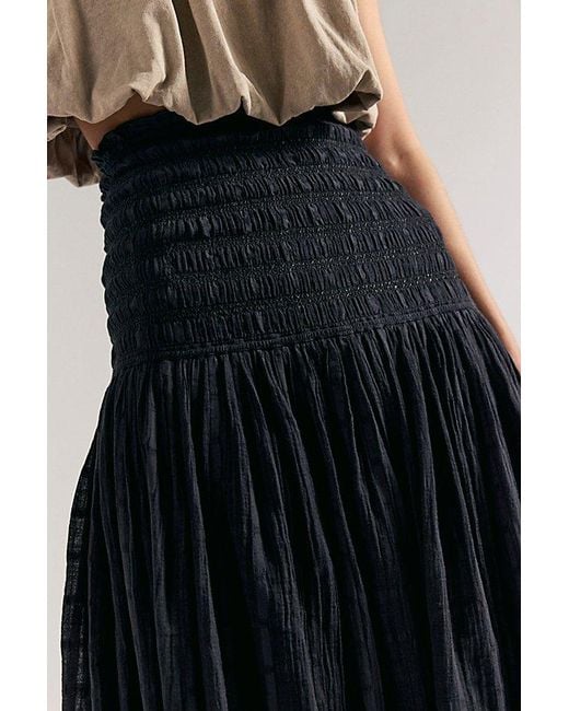 Free People Black Raven Solid Convertible Maxi Skirt