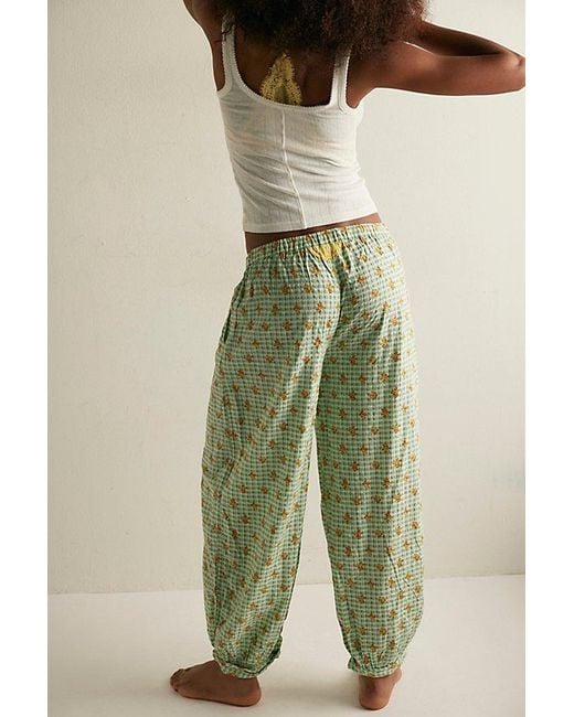 Free People Green On Repeat Pyjama Trousers By