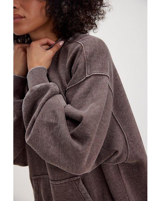 Free People Brown Slow It Down Pullover