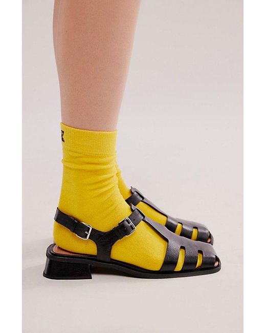 Happy Socks Yellow Solid Tube Socks