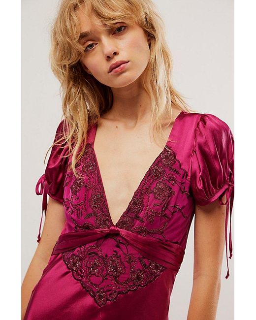 Free People Red Cooper Maxi Dress At In Razzy Zazzy, Size: Us 2
