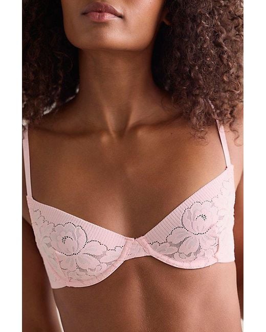 Intimately By Free People Brown Smooth Talking Lace Demi Underwire Bra By