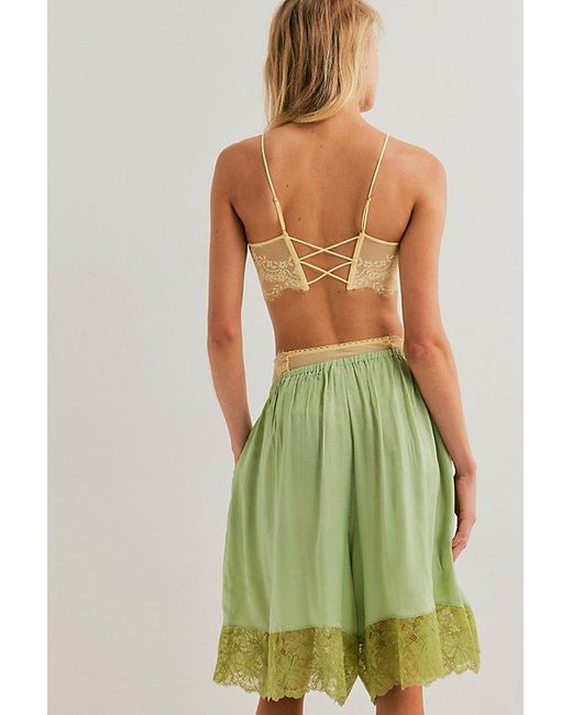 Free People Green Made You Look Shorts