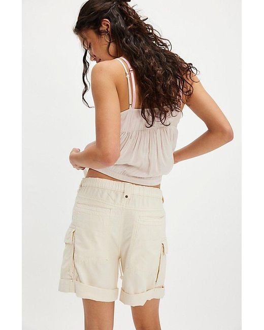 Free People Natural Frankie Washed Shorts