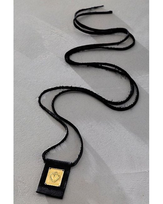 Iwona Ludyga Design Gray Iwona Sagarado Leather Necklace By